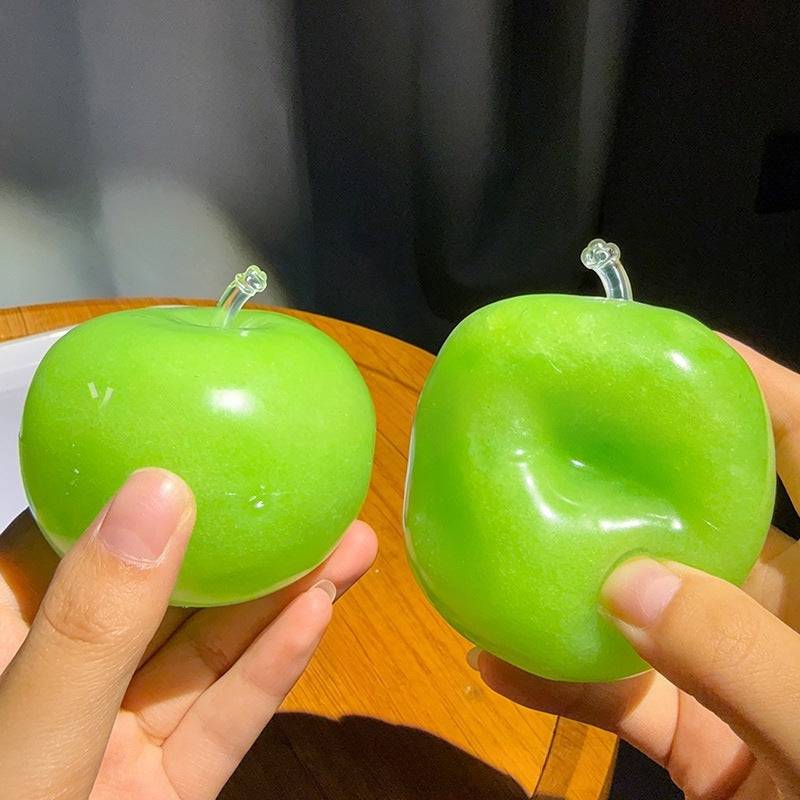 Green Apple Slushy Squishy Sound Activated Moldable Fidget Stress Relief Toy