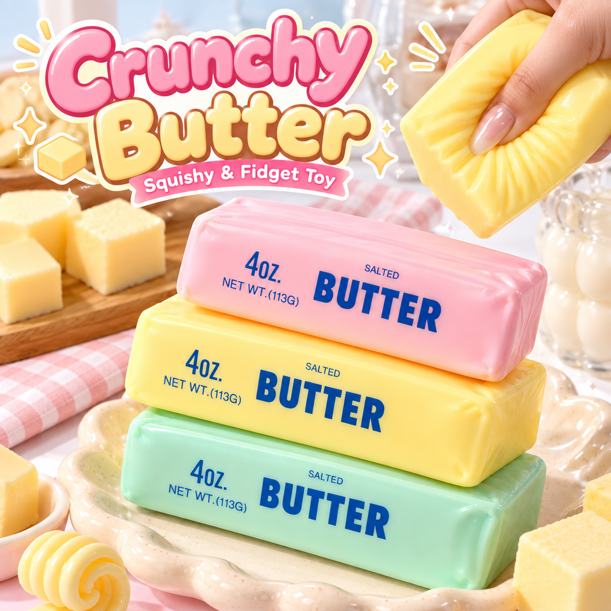 Crunchy Butter Stress Toy – Crunchy Fidget Sensory Toy