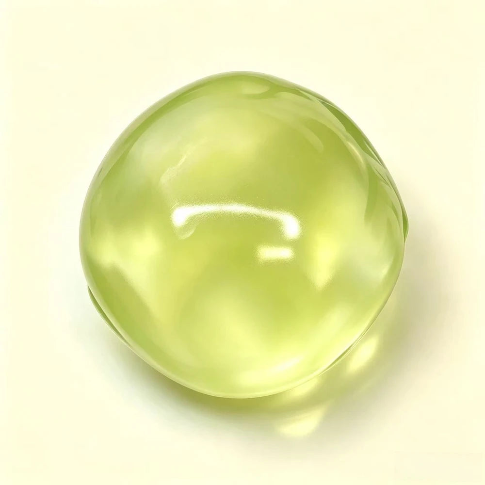 Coconut oil squishy ball by Squishyland, a no-rebound sensory fidget toy with a coconut oil design for stress relief and tactile fun.