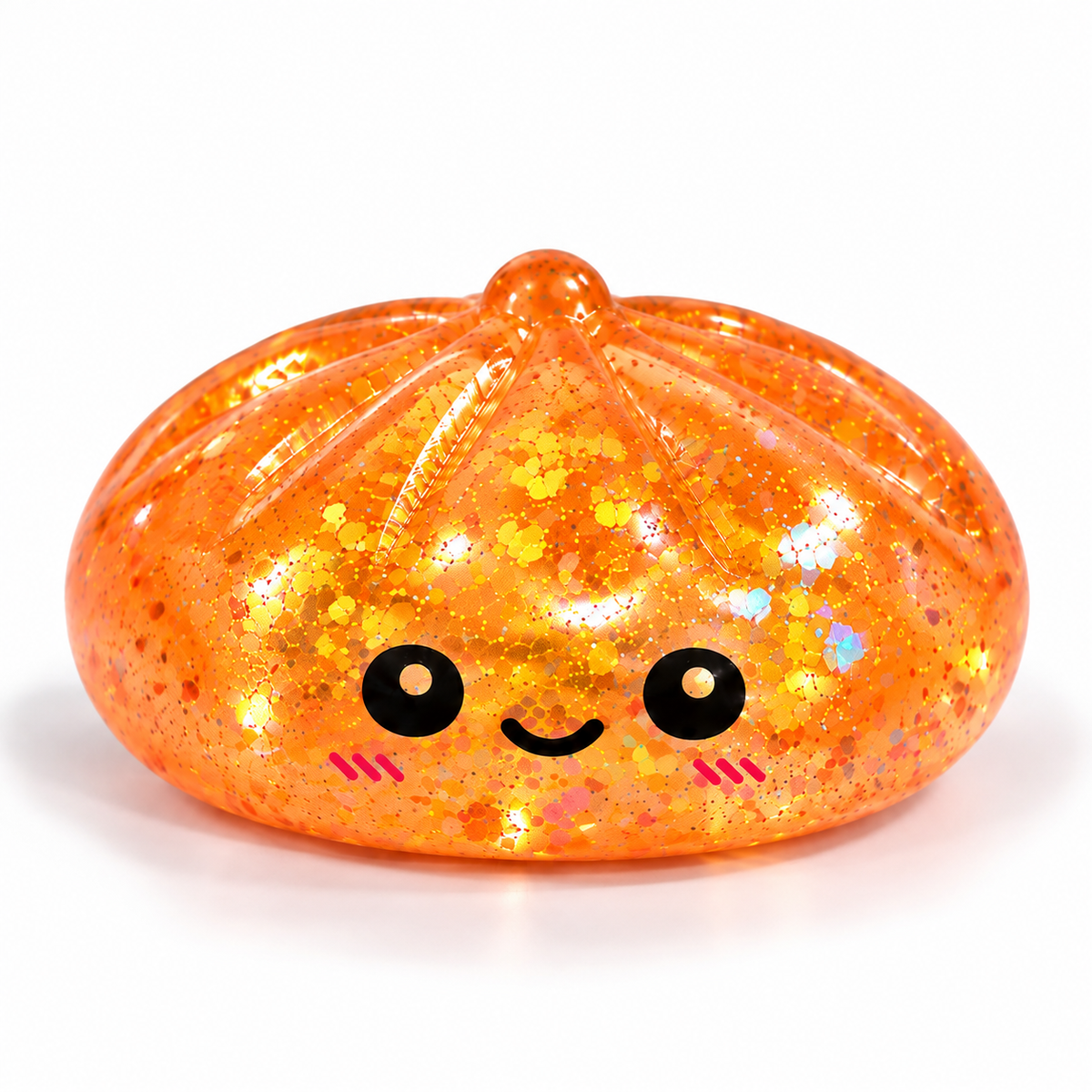 Squishyland jumbo glitter sugar dumpling squishy toy, 8.5cm maltose-inspired slow rising sensory fidget for stress relief and tactile fun.