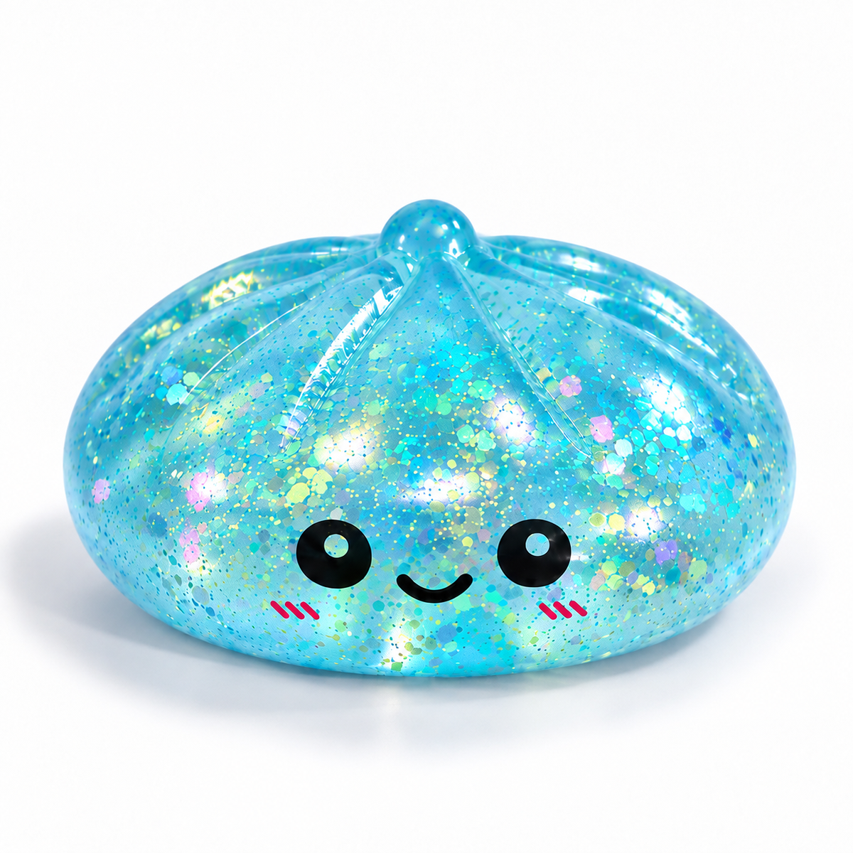 Squishyland jumbo glitter sugar dumpling squishy, 8.5cm maltose sensory fidget toy with sparkling glitter and slow rise feel.