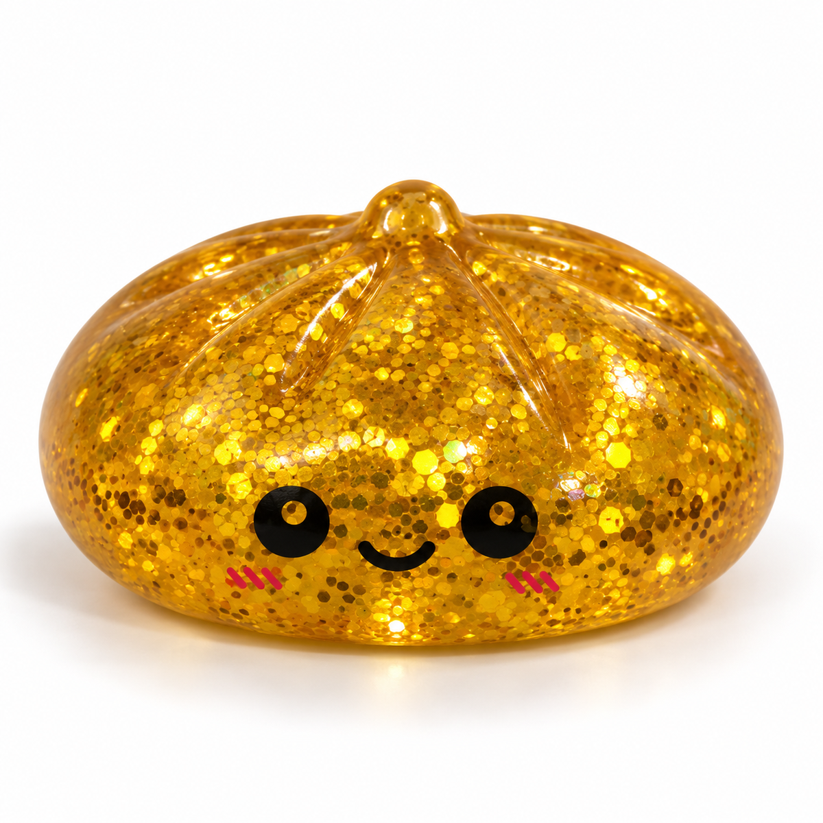Squishyland jumbo glitter sugar dumpling squishy, 8.5cm, slow rising maltose sensory fidget toy with sparkling sugar appearance.