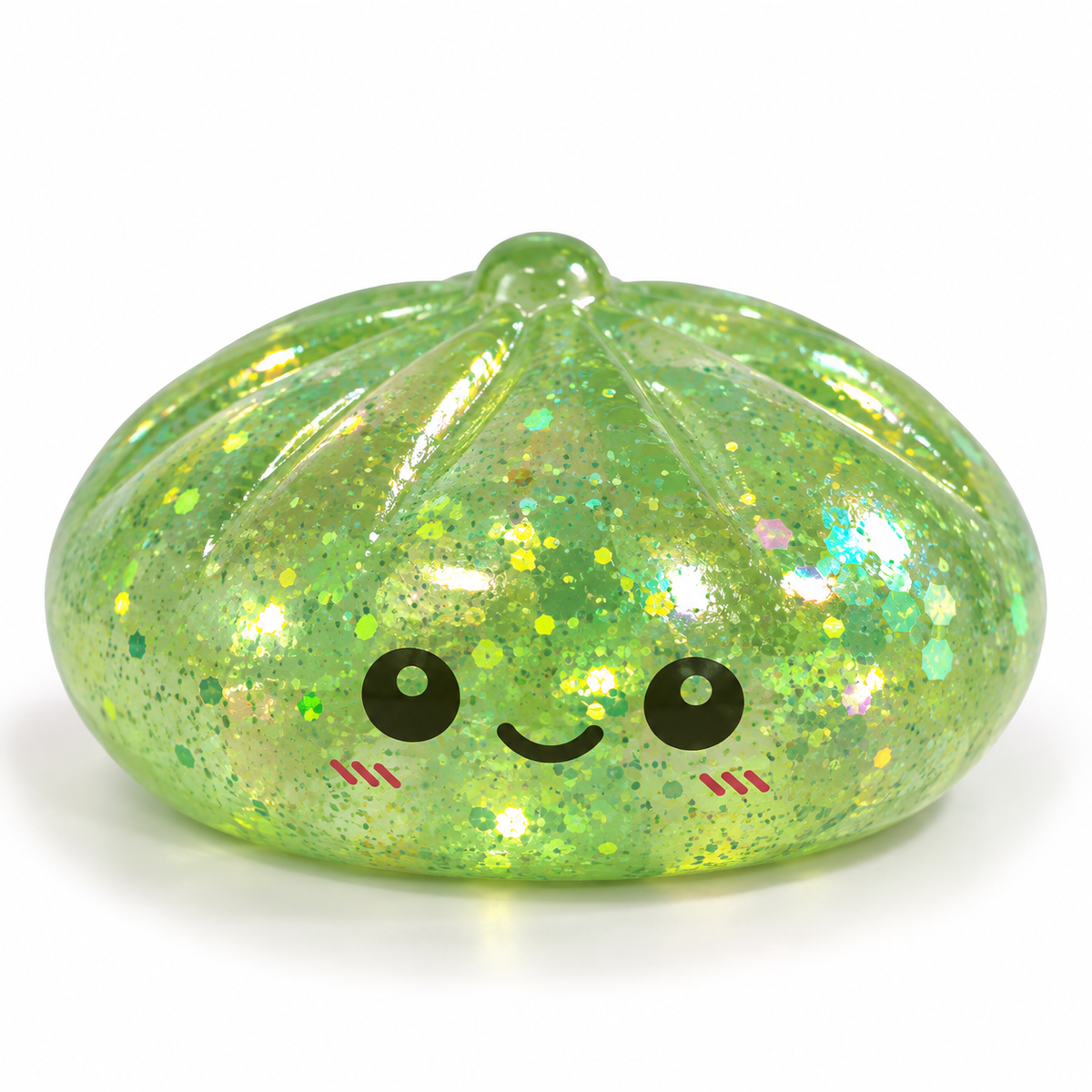 Bright glitter Maltose Sugar Dumpling squishy toy by Squishyland, 8.5cm, with slow rising texture and sparkling decorative details.