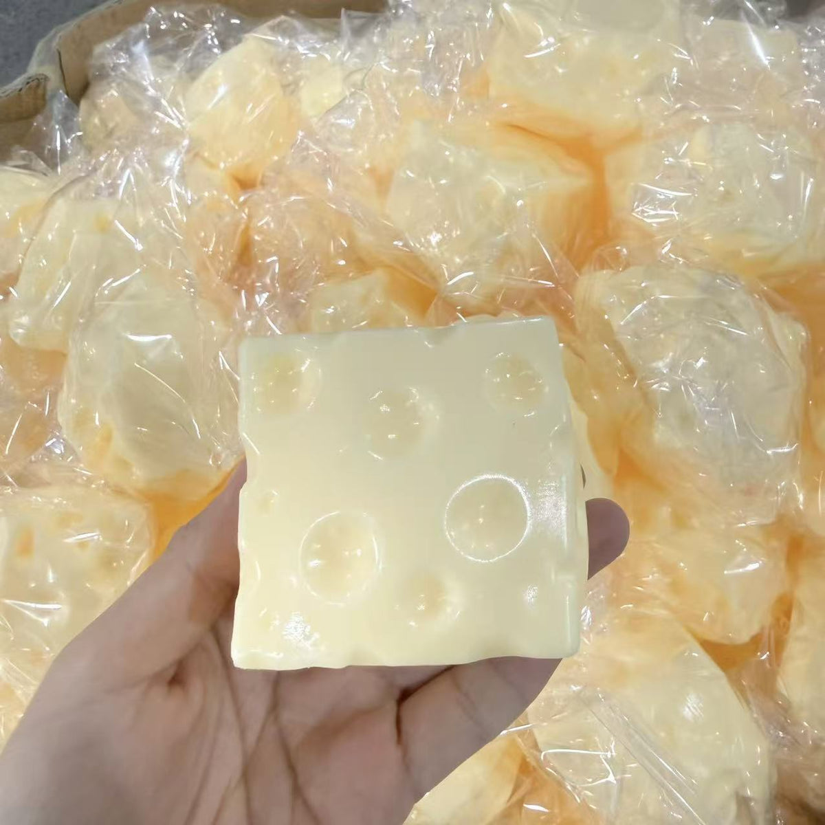 Vaseline & Flour-Filled Cheese Squishy – Moldable Sensory Toy