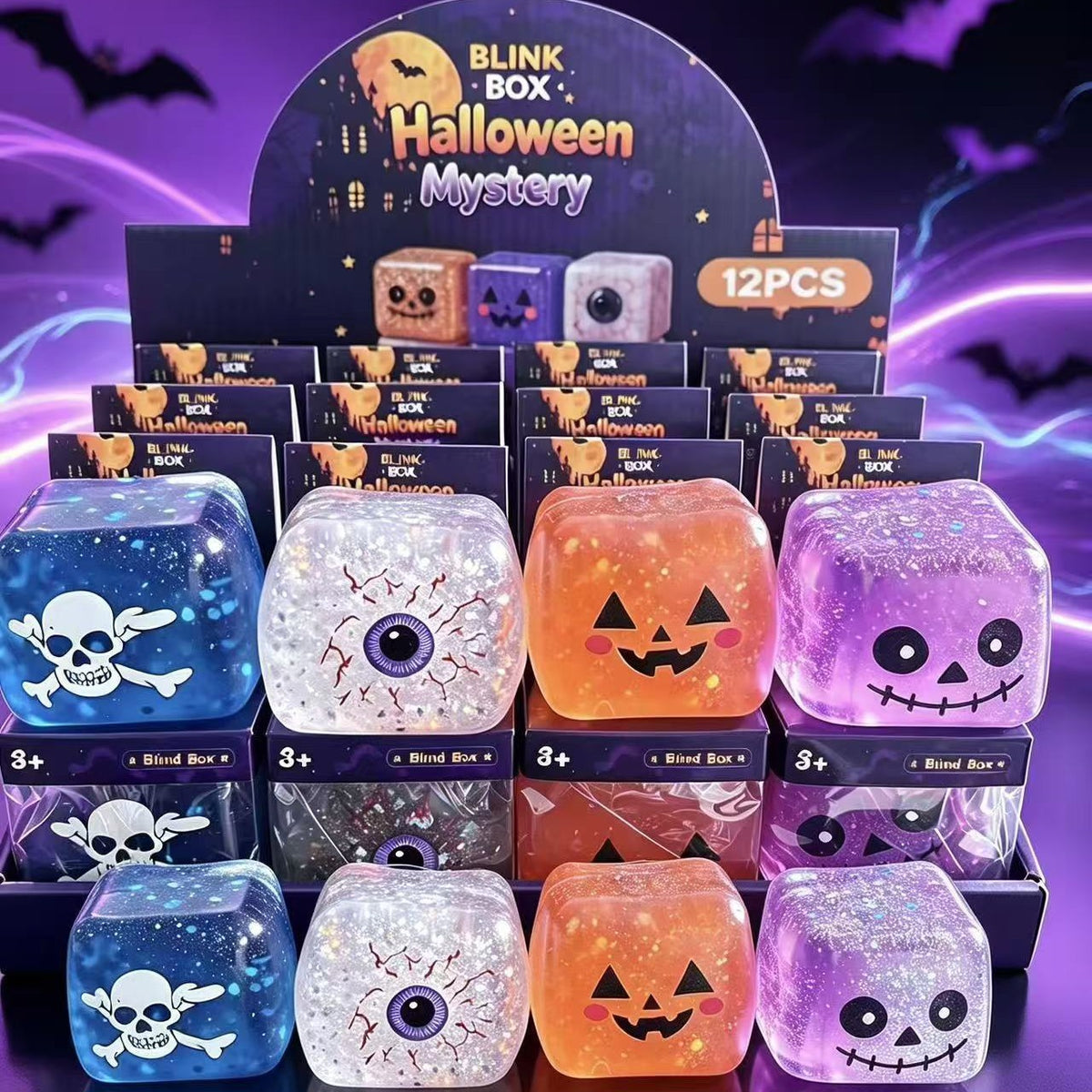 Halloween Cube Slow Rebound Squishy Stress Relief Toy