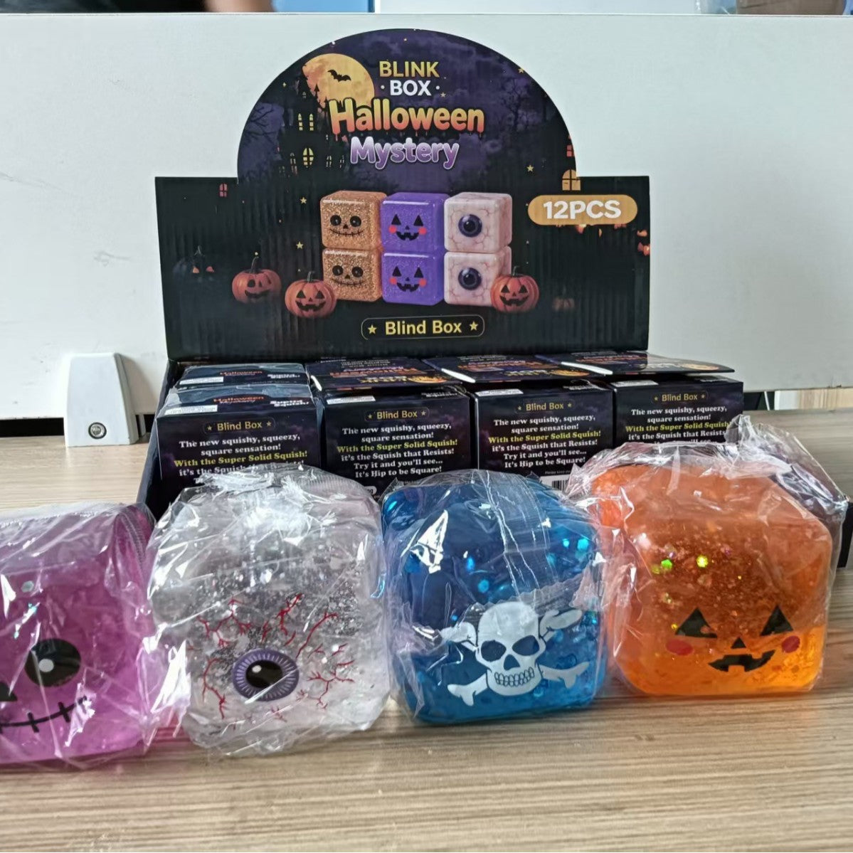 Halloween Cube Slow Rebound Squishy Stress Relief Toy