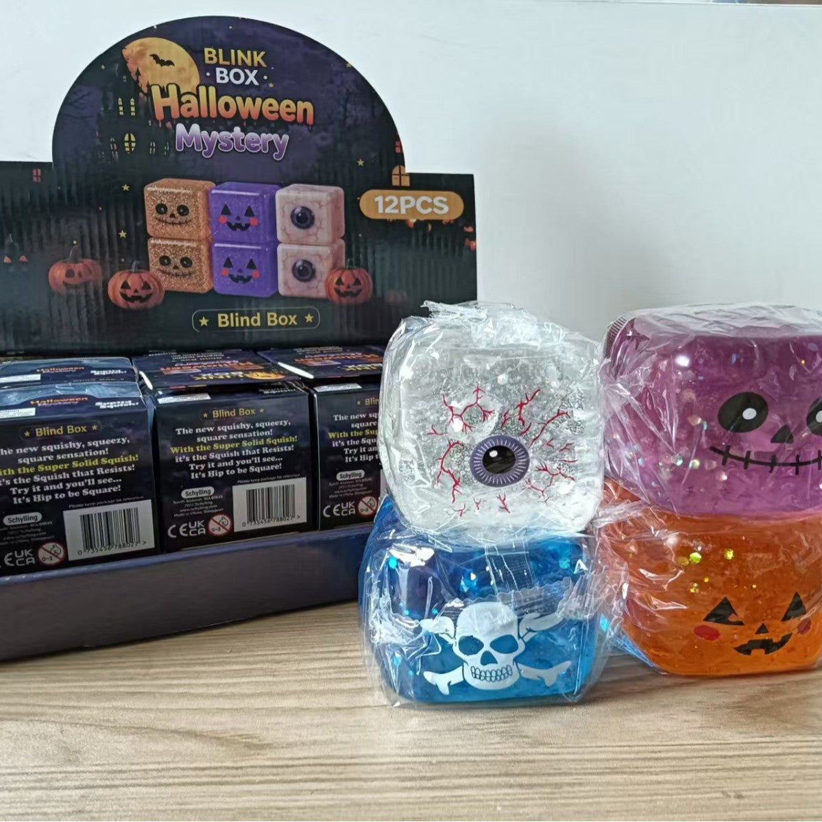 Halloween Cube Slow Rebound Squishy Stress Relief Toy
