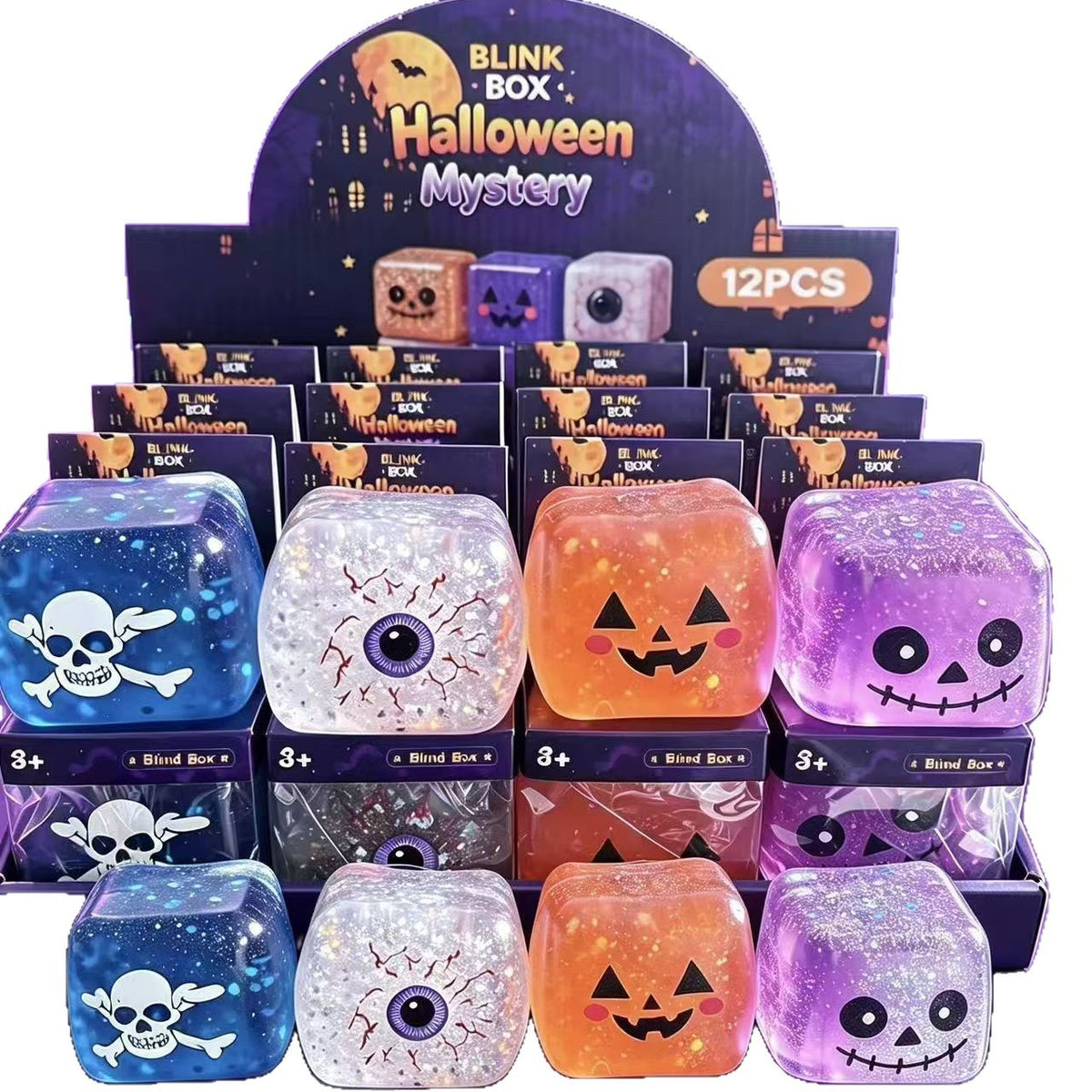 Halloween Cube Slow Rebound Squishy Stress Relief Toy