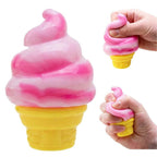 Ice Cream Cone Squishy Toy Soft Squeeze Stress Relief Sensory