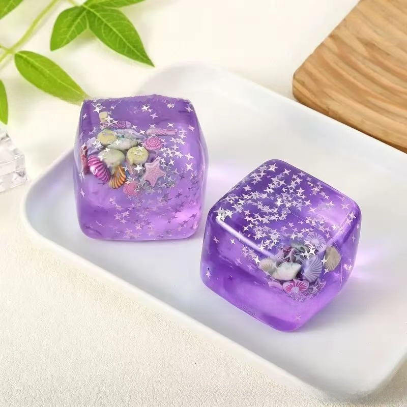 Ocean Shell Ice Cube Squishy – Slow Rebound Sensory Toy