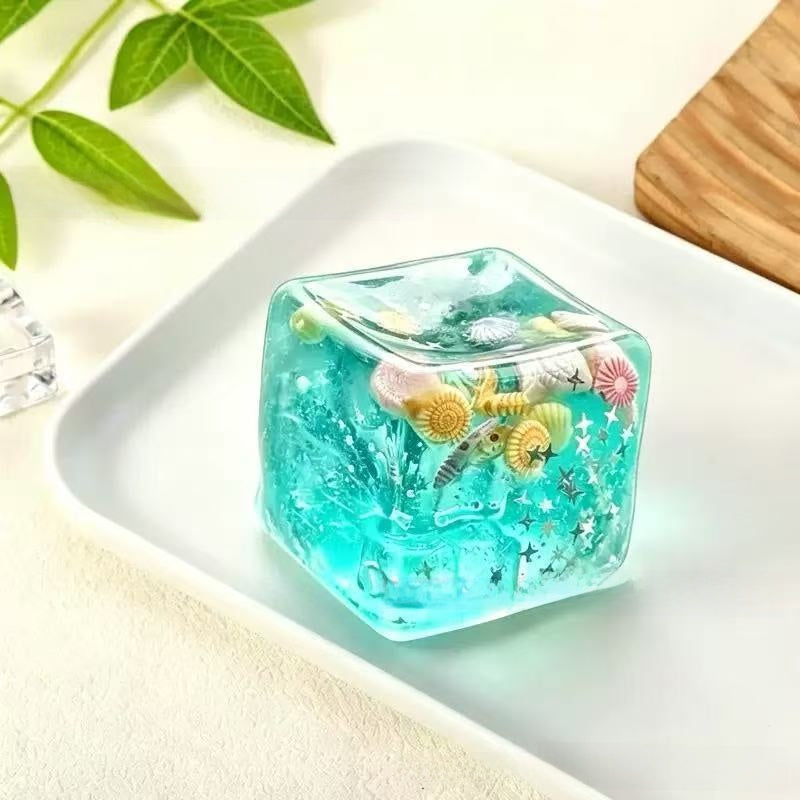 Ocean Shell Ice Cube Squishy – Slow Rebound Sensory Toy