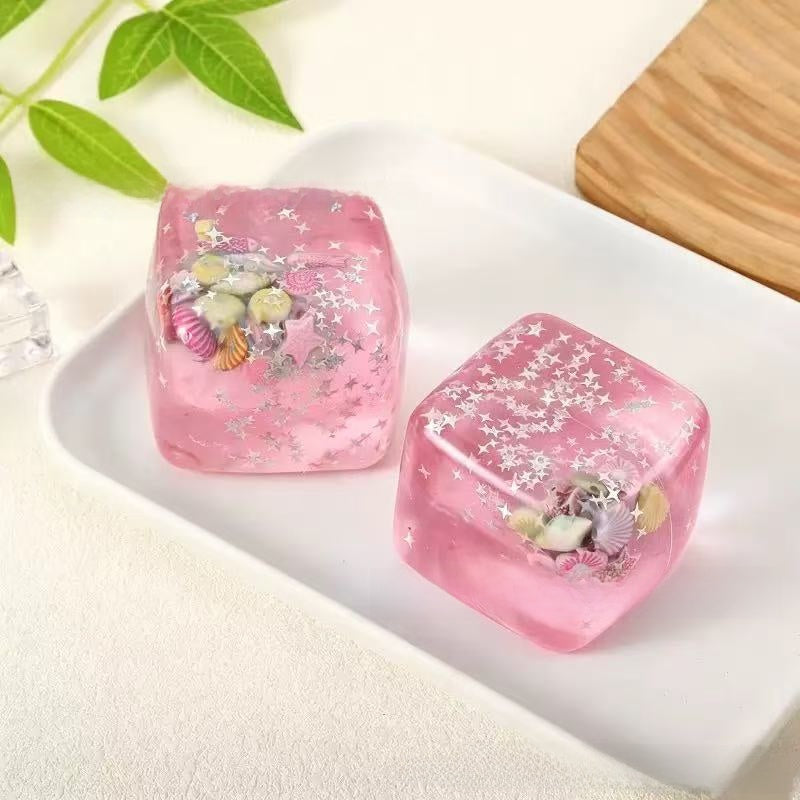 Ocean Shell Ice Cube Squishy – Slow Rebound Sensory Toy