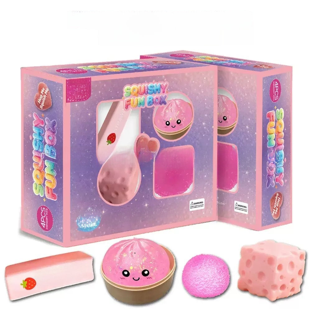 Viral Relief Squishy Toy Box Soft Squeeze Fidget Fun Play Gift For Kids Adults
