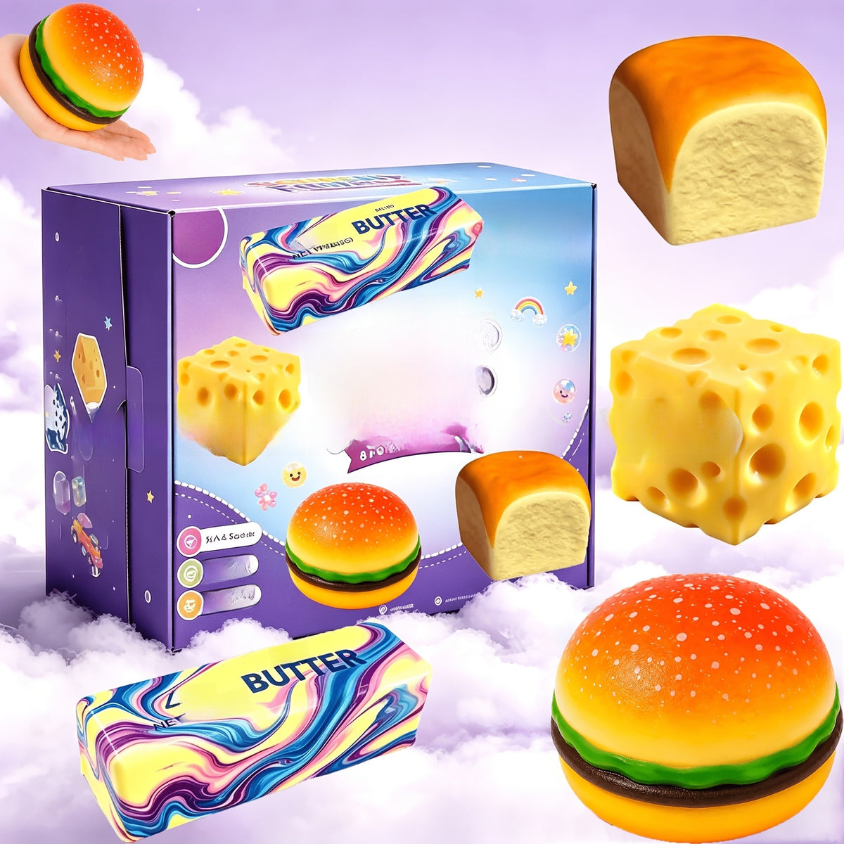 Viral Relief Squishy Toy Box Soft Squeeze Fidget Fun Play Gift For Kids Adults