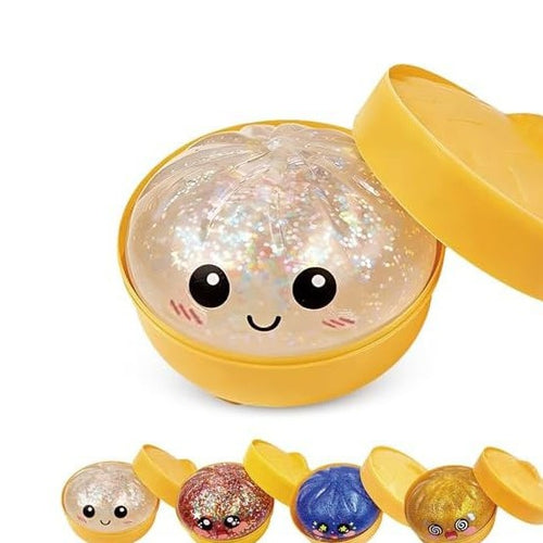 Glitter Dumpling Squishy Toy 4 Pack Stress Relief For Kids