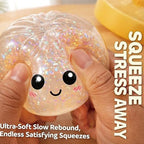 Glitter Dumpling Squishy Toy 4 Pack Stress Relief For Kids