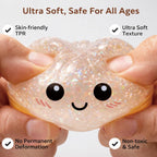 Glitter Dumpling Squishy Toy 4 Pack Stress Relief For Kids