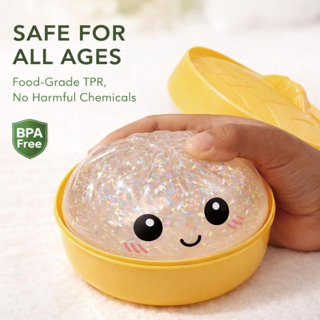 Glitter Dumpling Squishy Toy 4 Pack Stress Relief For Kids