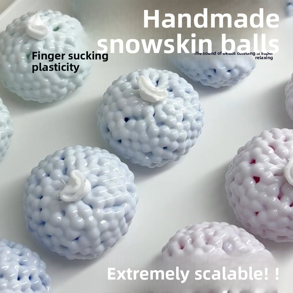 Crunchy Bead-Filled Squishy Ball – Sensory Squeeze Fidget Toy