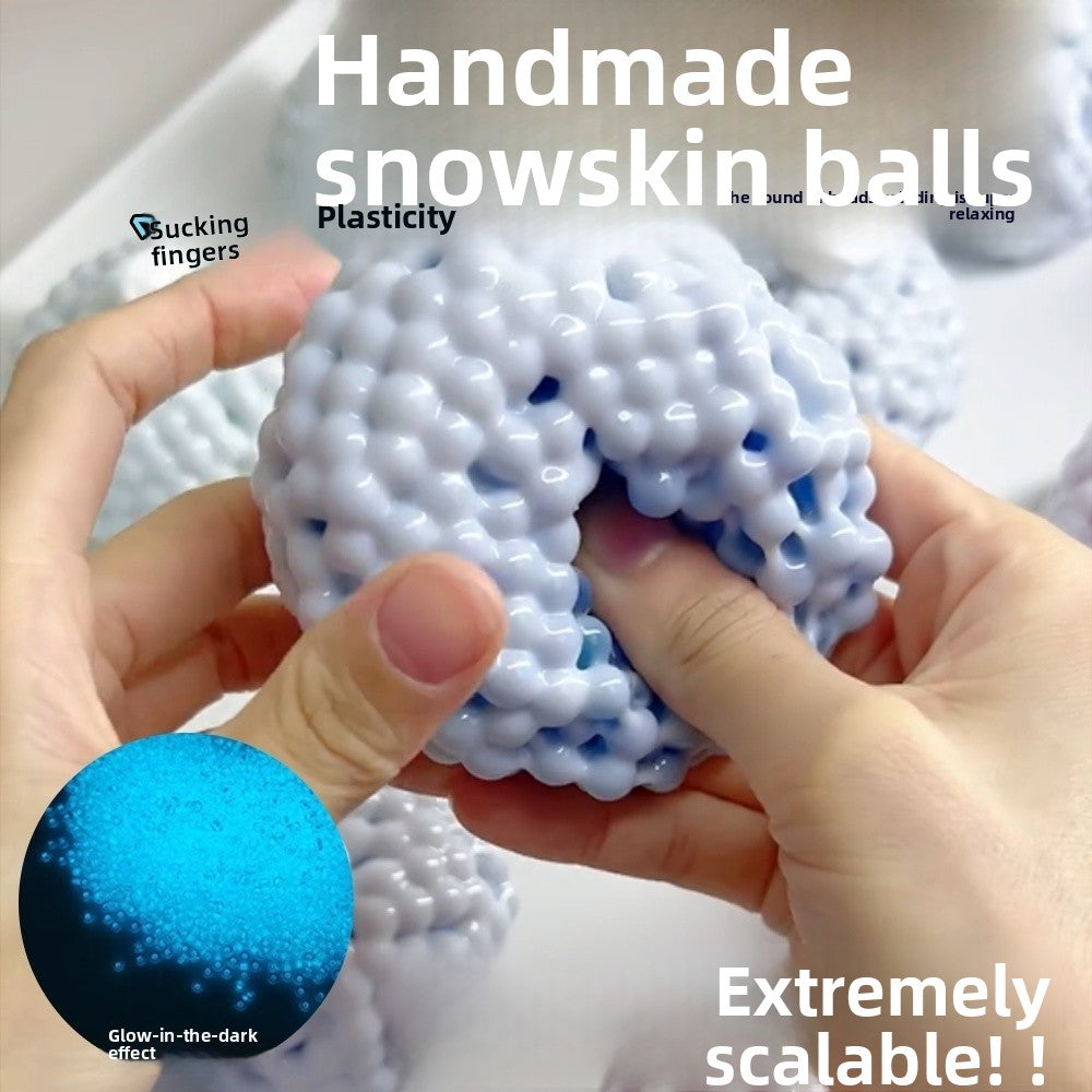Crunchy Bead-Filled Squishy Ball – Sensory Squeeze Fidget Toy