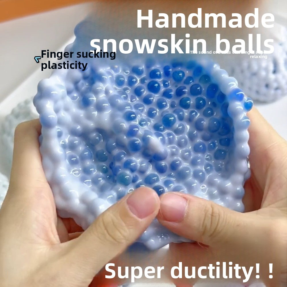 Crunchy Bead-Filled Squishy Ball – Sensory Squeeze Fidget Toy