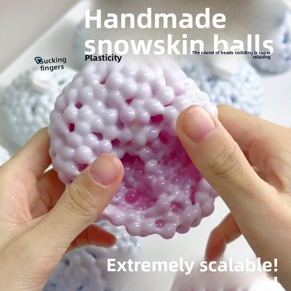 Crunchy Bead-Filled Squishy Ball – Sensory Squeeze Fidget Toy
