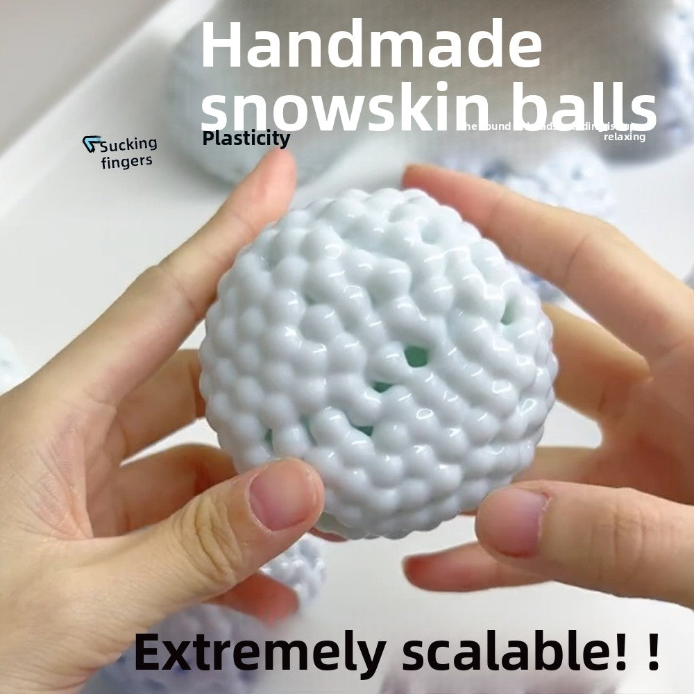 Crunchy Bead-Filled Squishy Ball – Sensory Squeeze Fidget Toy