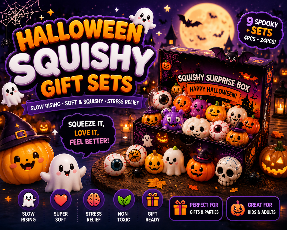 Halloween Squishy Gift Set Slow Rising Sensory Toys