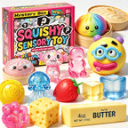 Slow Rebound Squishy Stress Relief Toys Set Strawberry Geometric Bun Shapes