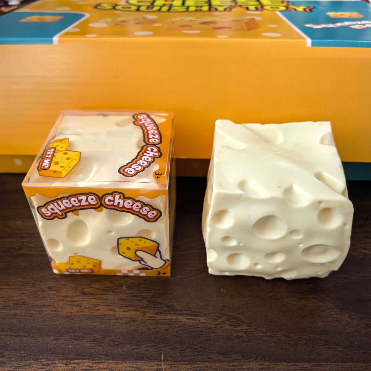 Vaseline Cheese squishy toy from Squishyland, a moldable fidget stress ball designed for sensory relaxation and stress relief.