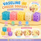Vaseline Cheese Squishy by Squishyland, a moldable fidget stress ball with a soft, squishy texture ideal for sensory relaxation.
