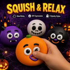 Halloween Pumpkin Squishy Moldable Squeeze Toy With Face Changing Stress Relief