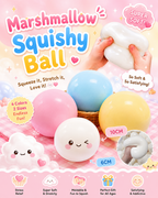 Marshmallow Ball Squishy – Super Soft Stretchy Sensory Toy